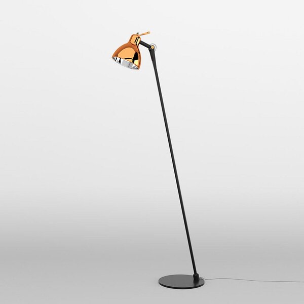 Stojací Lampa Rotaliana, Luxy F0 Glam, Černá, Obývací pokoj, Kov, Design