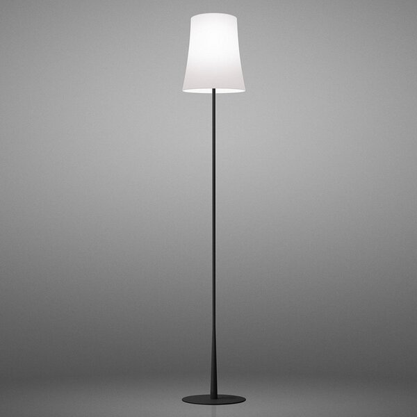 Stojací Lampa Foscarini, Birdie Easy, Černá, Obývací pokoj, Kov, Design