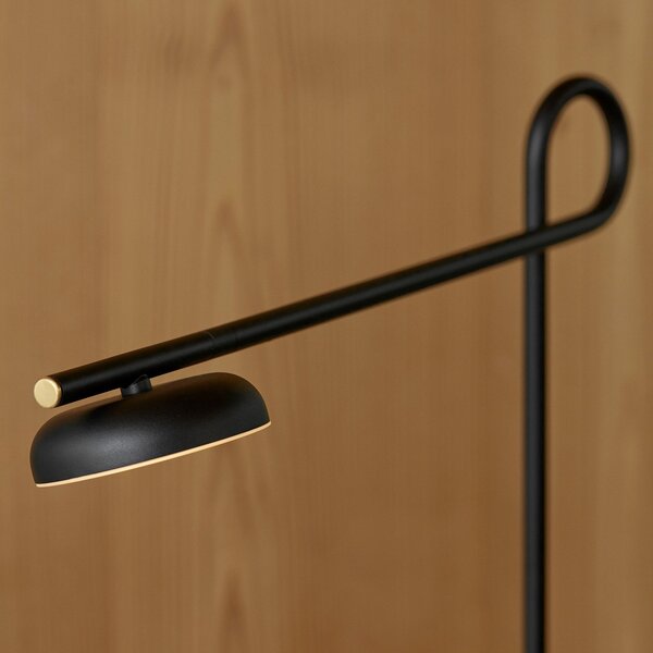 Stojací Lampa Northern, Salto, stmívatelné, Černá, Obývací pokoj, Kov, Design