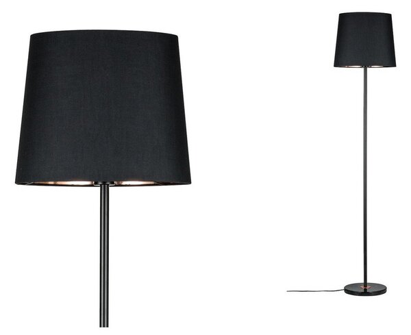 Stojací Lampa Paulmann, Enja, Černá, Obývací pokoj, Kov, Moderní
