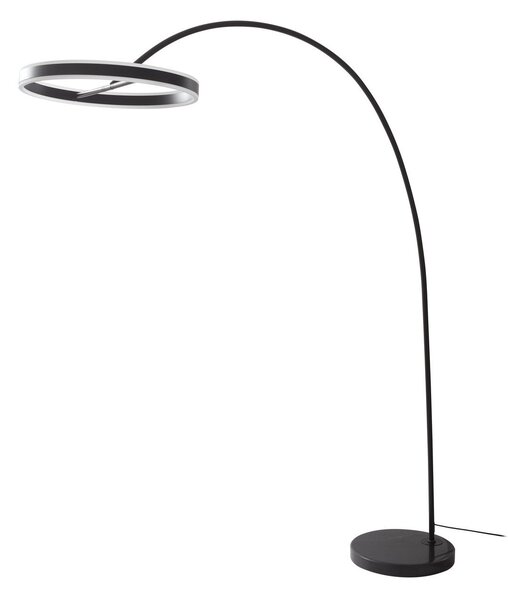 Stojací Lampa Lucande, Yekta, stmívatelné, Černá, Obývací pokoj, Kov, Design