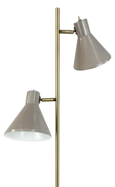Stojací Lampa Dyberg Larsen, Sleep, Šedá, Obývací pokoj, Kov, Design