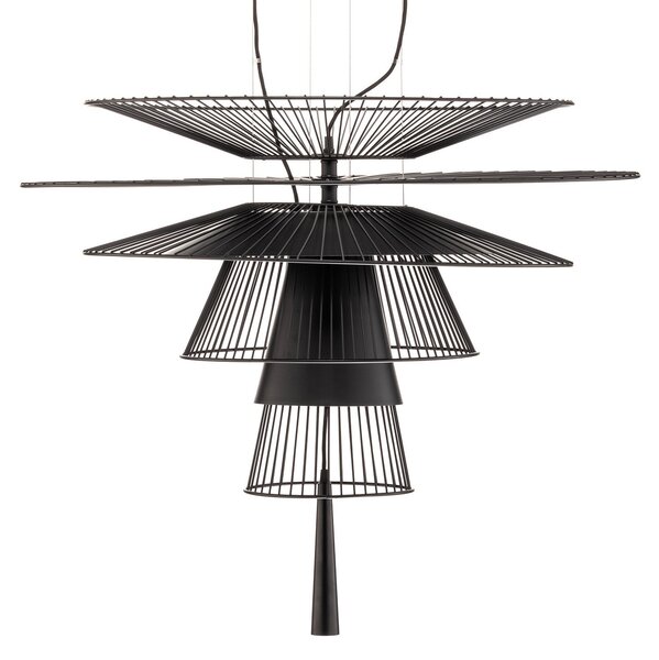 Závěsná svítidlo Forestier, Gravity 1, Černá, Kuchyně, Kov, Design