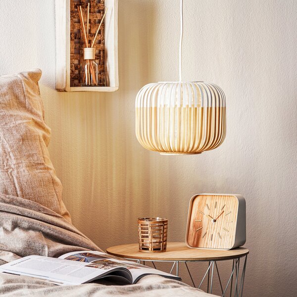 Závěsná svítidlo Forestier, Bamboo Light XS, stmívatelné, Bílá, Obývací pokoj, Bambus, Design