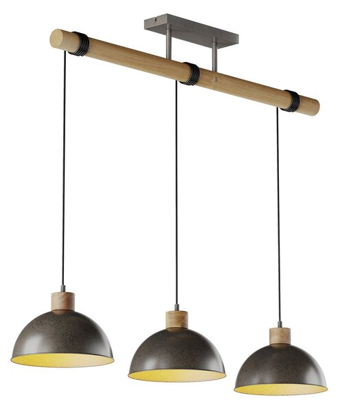 Závěsná svítidlo Lindby, Holgar, stmívatelné, Šedá, Obývací pokoj, Kov, Industriální design