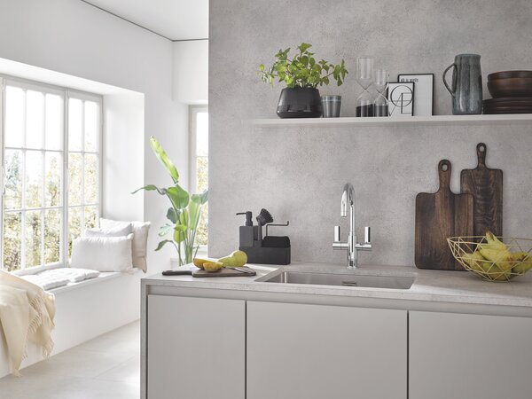 GROHE K700U - Nerezový kuchyňský dřez, kartáčovaná nerezová ocel 31574SD1