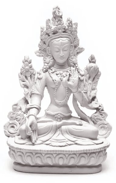 Bílá Tara - žensky Buddha - bílá soška Feng shui