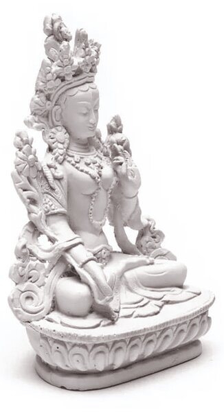 Bílá Tara - žensky Buddha - bílá soška Feng shui