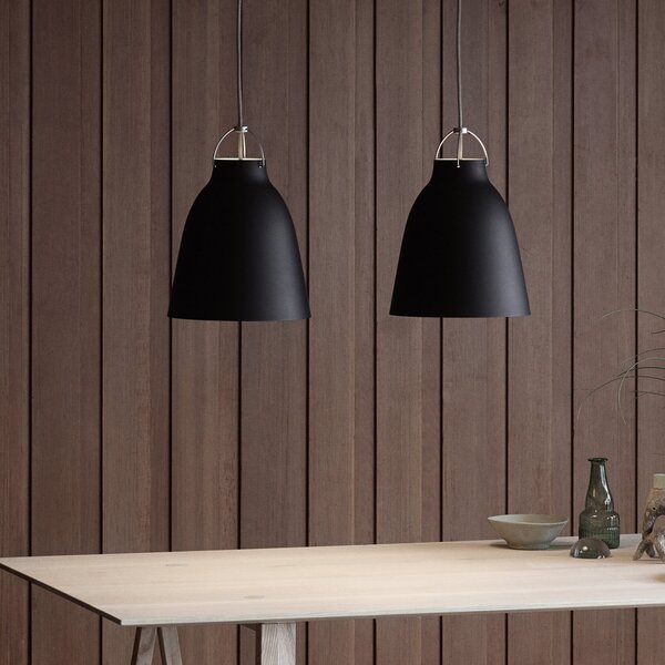 Závěsná svítidlo FRITZ HANSEN, Caravaggio P2, stmívatelné, Černá, Obývací pokoj, Kov, Design
