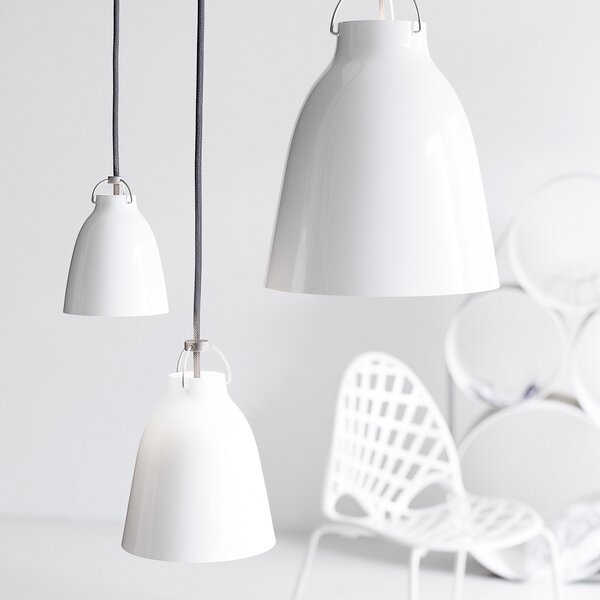 Závěsná svítidlo FRITZ HANSEN, Caravaggio P2, stmívatelné, Bílá, Obývací pokoj, Kov, Design