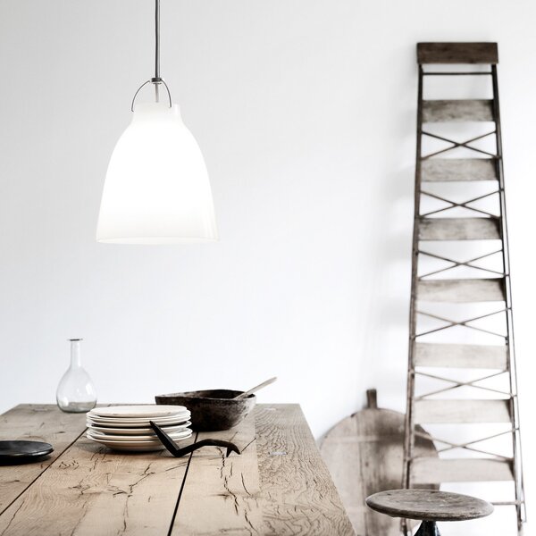 Závěsná svítidlo FRITZ HANSEN, Caravaggio P2, stmívatelné, Bílá, Obývací pokoj, Sklo, Design