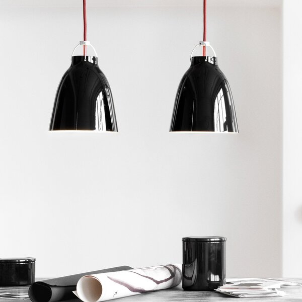 Závěsná svítidlo FRITZ HANSEN, Caravaggio P1, stmívatelné, Černá, Obývací pokoj, Kov, Design