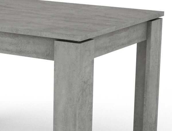 Jídelní stůl Inter 120x80 cm, šedý beton