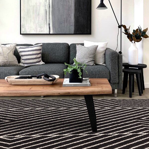 Tribeca Design Kusový koberec Jars Black Linear Rozměry: 80x150 cm