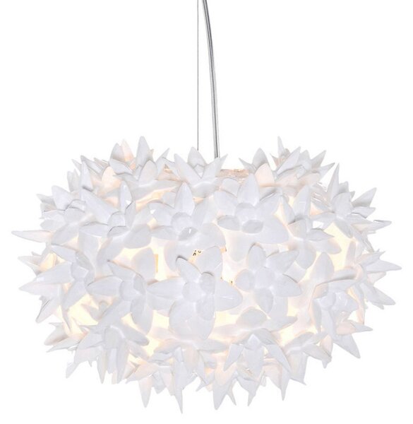 Závěsná svítidlo Kartell, Bloom S2, Bílá, Obývací pokoj, Plast, Design