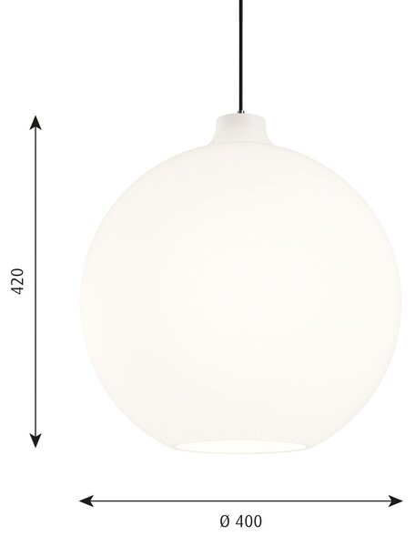 Závěsná svítidlo Louis Poulsen, Wohlert, stmívatelné, Bílá, Obývací pokoj, Sklo, Design