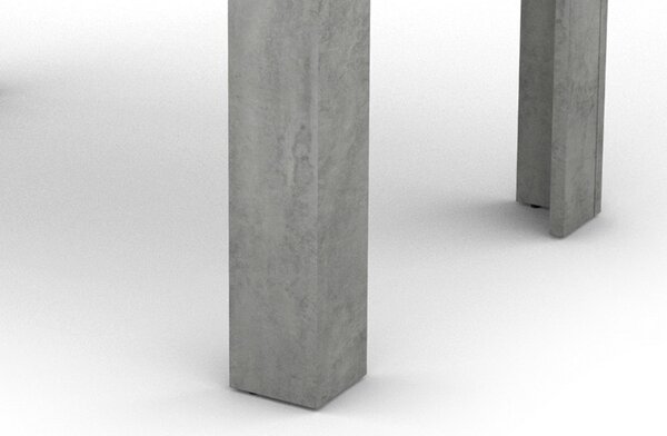 Jídelní stůl Inter 120x80 cm, šedý beton