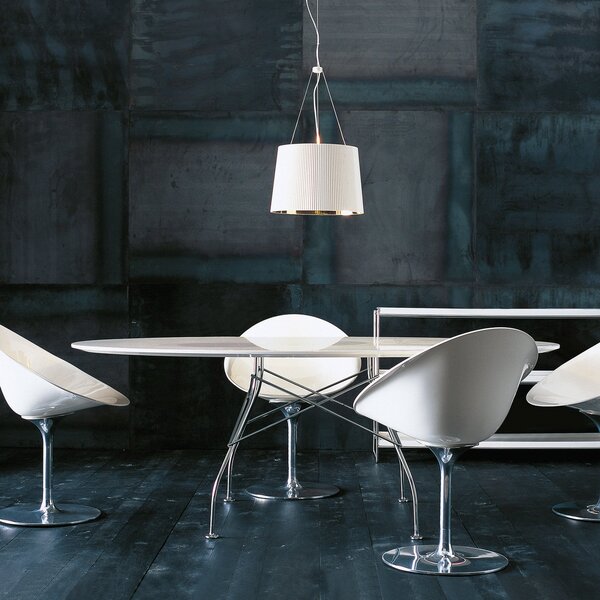 Závěsná svítidlo Kartell, Gé, Bílá, Obývací pokoj, Plast, Design