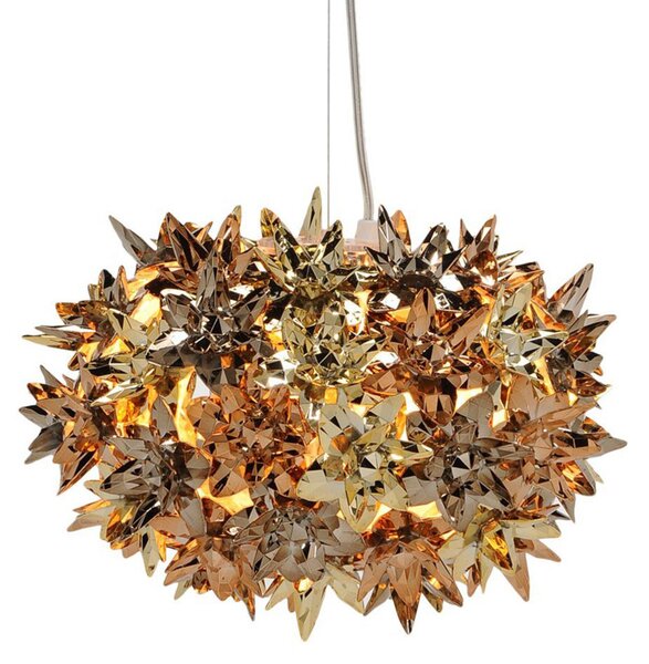 Závěsná svítidlo Kartell, Bloom S2, Zlatá / mosazná, Obývací pokoj, Plast, Design