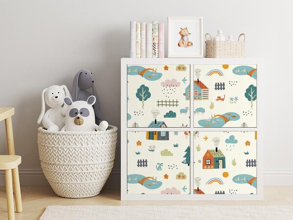 Samolepky na nábytek IKEA KALLAX - VESNIČKA