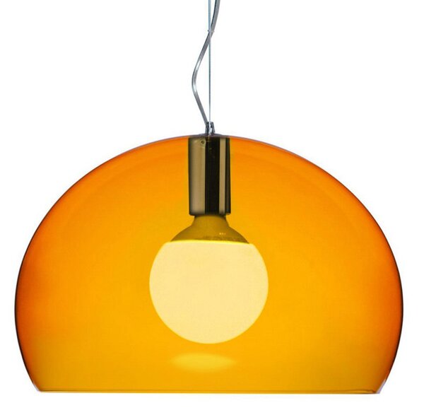 Závěsná svítidlo Kartell, Small FL/Y, Oranžová, Obývací pokoj, Plast, Design