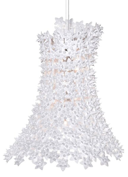 Závěsná svítidlo Kartell, Bloom, Bílá, Obývací pokoj, Plast, Design