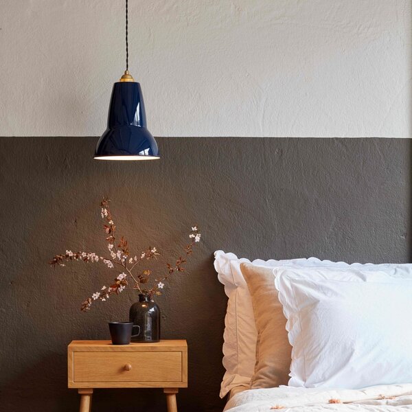 Závěsná svítidlo Anglepoise, Original 1227 Brass Midi, stmívatelné, Modrá, Obývací pokoj, Kov, Design