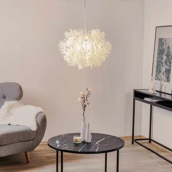 Závěsná svítidlo Slamp, FIORELLA, stmívatelné, Bílá, Obývací pokoj, Plast, Design