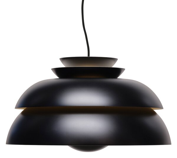 Závěsná svítidlo FRITZ HANSEN, Concert P1, stmívatelné, Černá, Obývací pokoj, Kov, Design