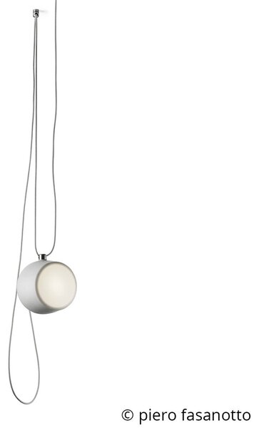 Závěsná svítidlo FLOS, AIM Small, stmívatelné, Bílá, Obývací pokoj, Kov, Design