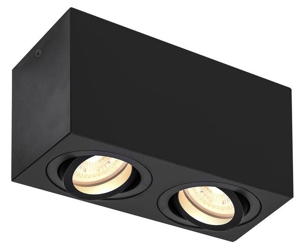 LA 1002005 TRILEDO Double, stropní nástavbové svítidlo, QPAR51, černá, max. 10W - BIG WHITE (SLV)
