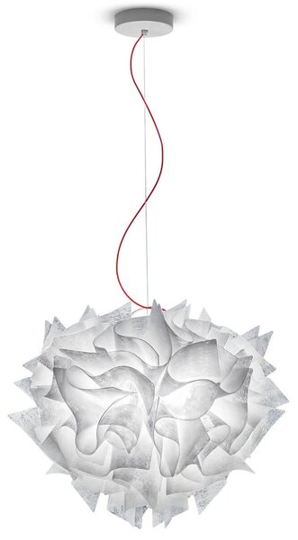 Závěsná svítidlo Slamp, Veli Couture, stmívatelné, Bílá, Obývací pokoj, Plast, Design