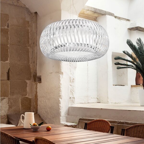 Závěsná svítidlo Slamp, Kalatos, stmívatelné, Transparentní, Obývací pokoj, Plast, Design