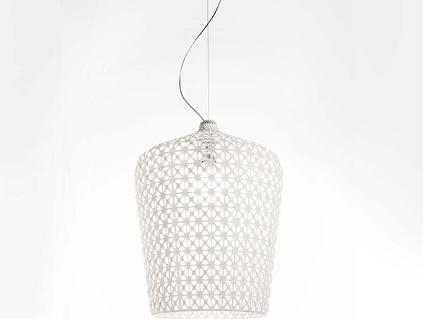Závěsná svítidlo Kartell, Kabuki, Bílá, Obývací pokoj, Plast, Design