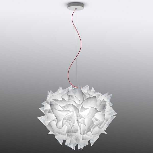 Závěsná svítidlo Slamp, Veli Couture, stmívatelné, Bílá, Obývací pokoj, Plast, Design