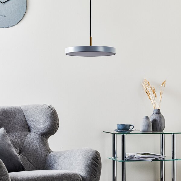 Závěsná svítidlo UMAGE, Asteria Mini, stmívatelné, Šedá, Obývací pokoj, Kov, Design