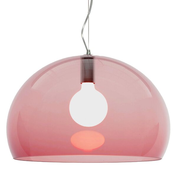 Závěsná svítidlo Kartell, FL/Y, stmívatelné, Červená, Obývací pokoj, Plast, Design