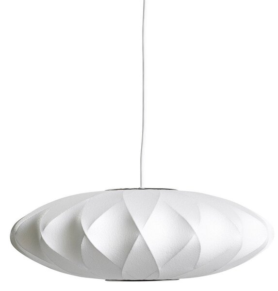 Závěsná svítidlo HAY, Nelson Saucer Bubble Crisscros, stmívatelné, Bílá, Obývací pokoj, Plast, Design