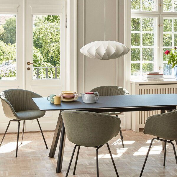 Závěsná svítidlo HAY, Nelson Saucer Bubble Crisscros, stmívatelné, Bílá, Obývací pokoj, Plast, Design