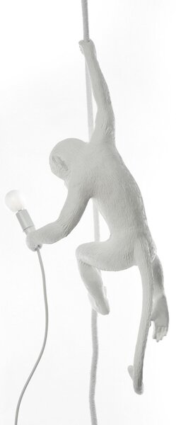 Stolní lampa SELETTI, Monkey Lamp, Bílá, Obývací pokoj, Plast, Design