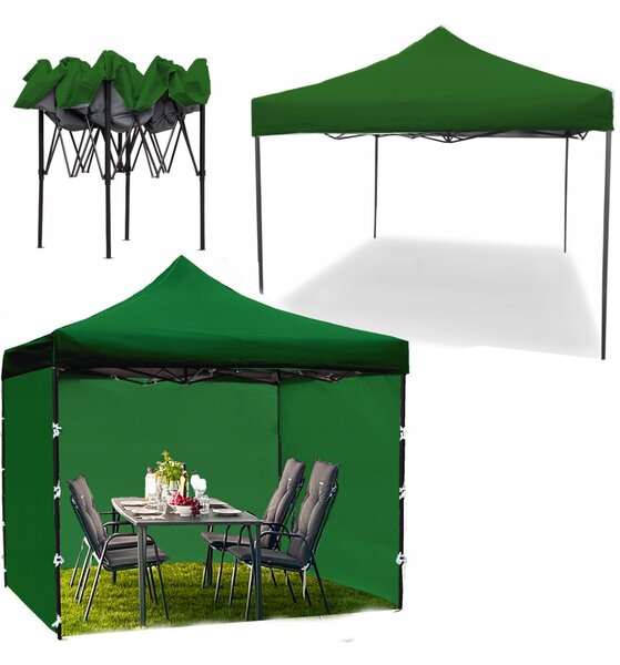 GARDEN PRO nůžkový stan 3x3m zelený
