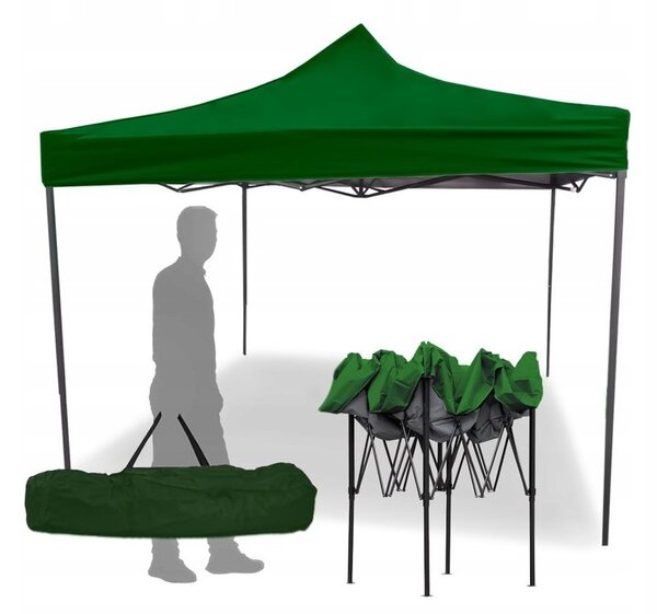 GARDEN PRO nůžkový stan 3x3m zelený