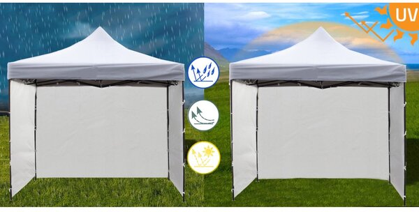 GARDEN PRO nůžkový stan 3x3m bílý