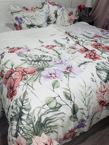 Povlečení bavlněné Tropic TiaHome - 1x Polštář 90x70cm, 1x Přikrývka 140x200cm