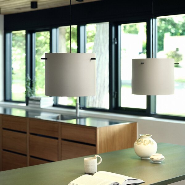 Závěsná svítidlo FRANDSEN, FM1954, stmívatelné, Šedá, Obývací pokoj, Kov, Design