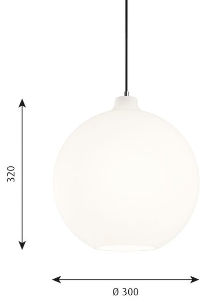 Závěsná svítidlo Louis Poulsen, Wohlert, stmívatelné, Bílá, Obývací pokoj, Sklo, Design