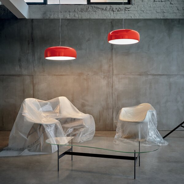 Závěsná svítidlo FLOS, SMITHFIELD S, stmívatelné, Červená, Obývací pokoj, Kov, Design