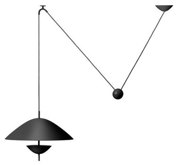 Závěsná svítidlo ferm LIVING, Lod, stmívatelné, Černá, Obývací pokoj, Kov, Design