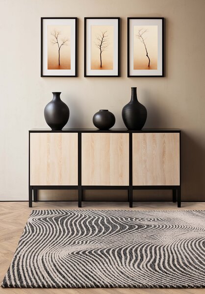Tribeca Design Kusový koberec Arone Magnitude Black Rozměry: 120x170 cm