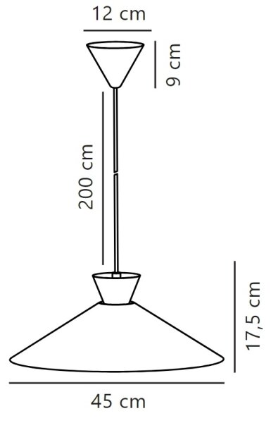 Nordlux - Lustr na lanku DIAL 1xE27/40W/230V pr. 45 cm černá